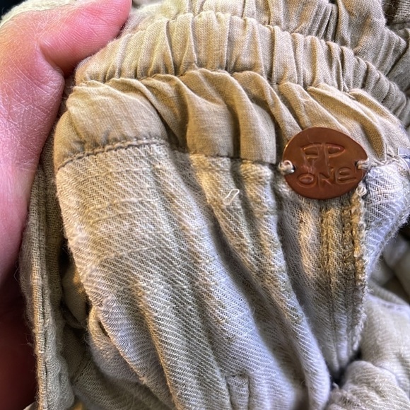 $128 NWT FREE PEOPLE ONE BALLAST STRIPED BELTED OVERALL JUMPSUIT MOSS Sz S - Picture 9 of 11